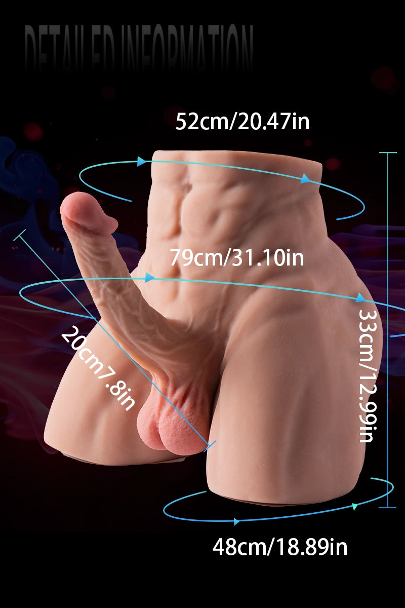 Terry: 23.8Lb Male Sex Dolls with Realistic 7.87″ Big Dildo