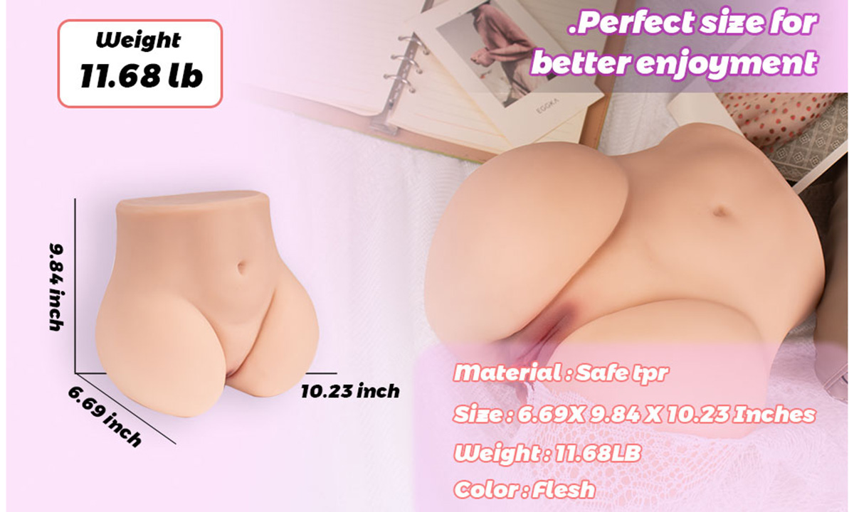 Big Booty Masturbator 11.68LB Female Small Sex Doll torso 15
