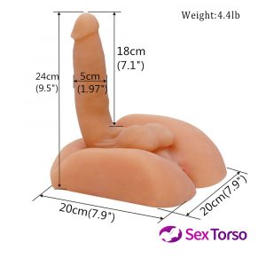 Male Torso Sexdoll 4.4LB Male Sex Doll Torso With 7.1″ Dildo 2