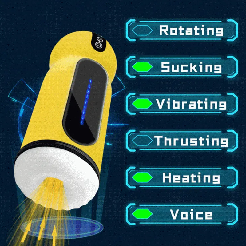 All Products Strong Suction Male Masturbator With Vibrating Heating 5