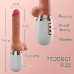 Sex Machine 10 Vibration & 3 Thrusting Heating Realistic Thrusting Dildo Sex Machine 8