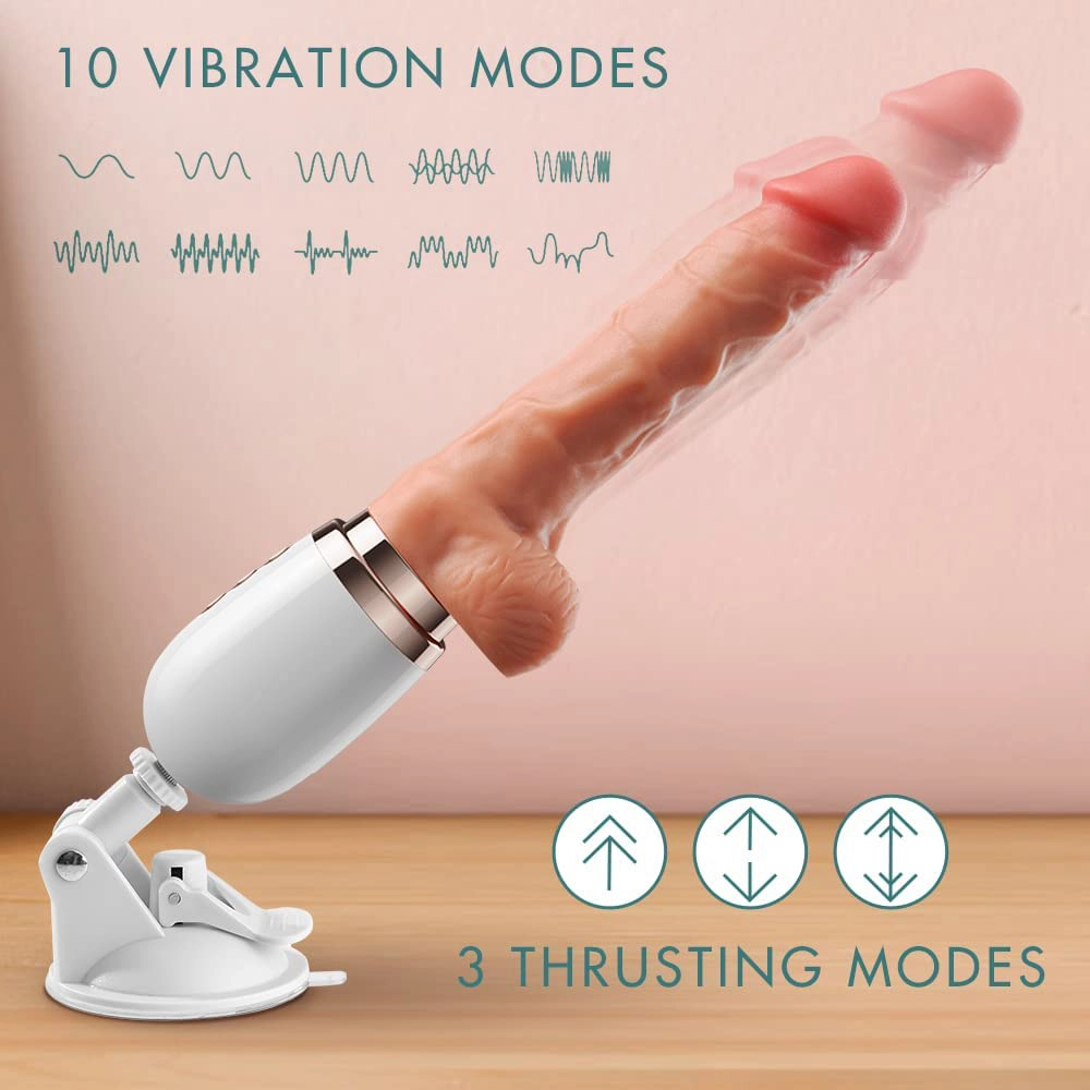 Sex Machine 10 Vibration & 3 Thrusting Heating Realistic Thrusting Dildo Sex Machine 23