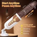 Sex Machine Remote Control Automatic Sex Machine With 5 Thrusting & Vibration Modes Heating Silicone Dildo 9