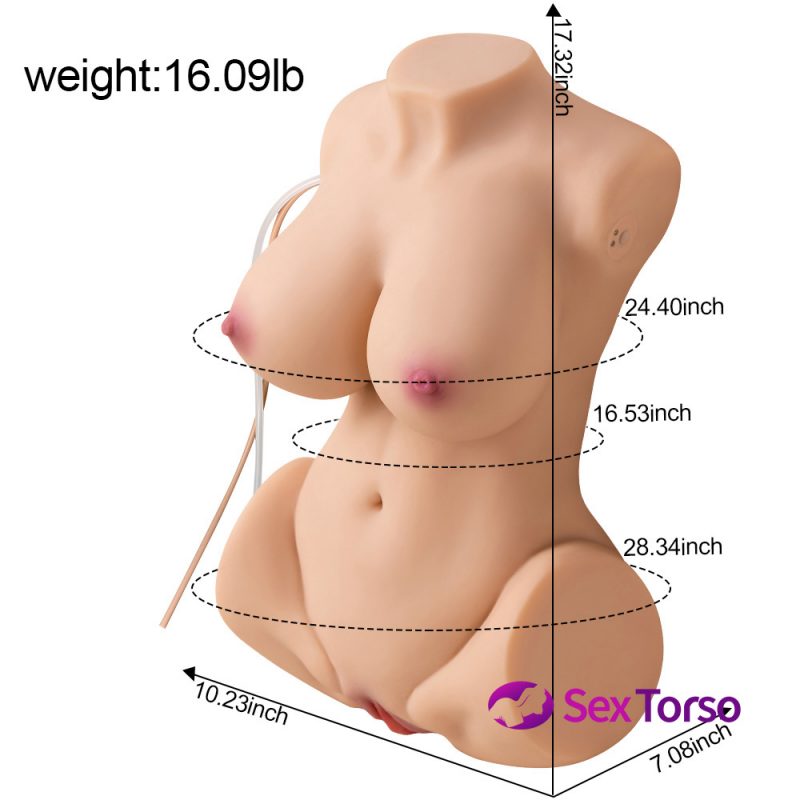 Female Sex Torso Gene-16.09LB Best Sex Doll Torso Vibration For Men 3