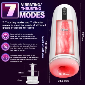 Male Masturbators 7 Vibration & Thrusting Modes Heating Male Masturbator 2